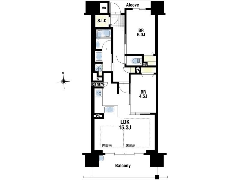 【CASAの仲介】プレサンスグラン福島 間取図・土地図