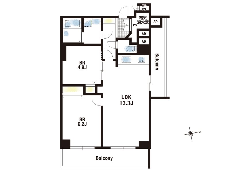 【CASA】日興宝塚南口スカイマンション 間取図・土地図