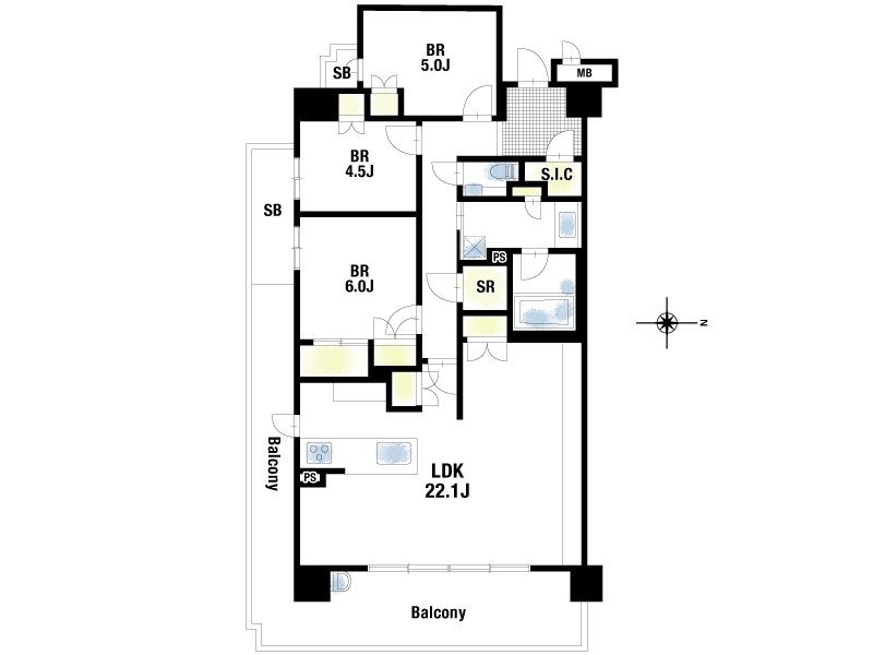 レーベン千里青山台GRANHIGH 間取図・土地図