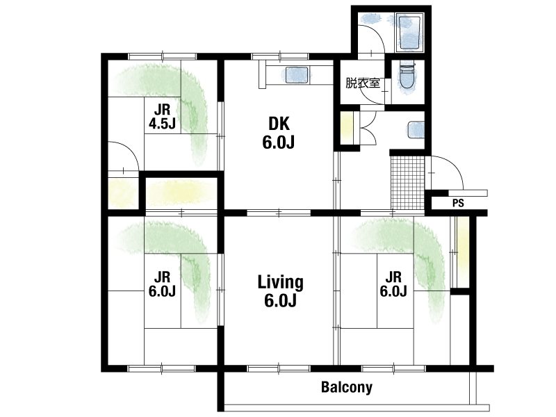 【CASA】清和台住宅団地9号棟 間取図・土地図