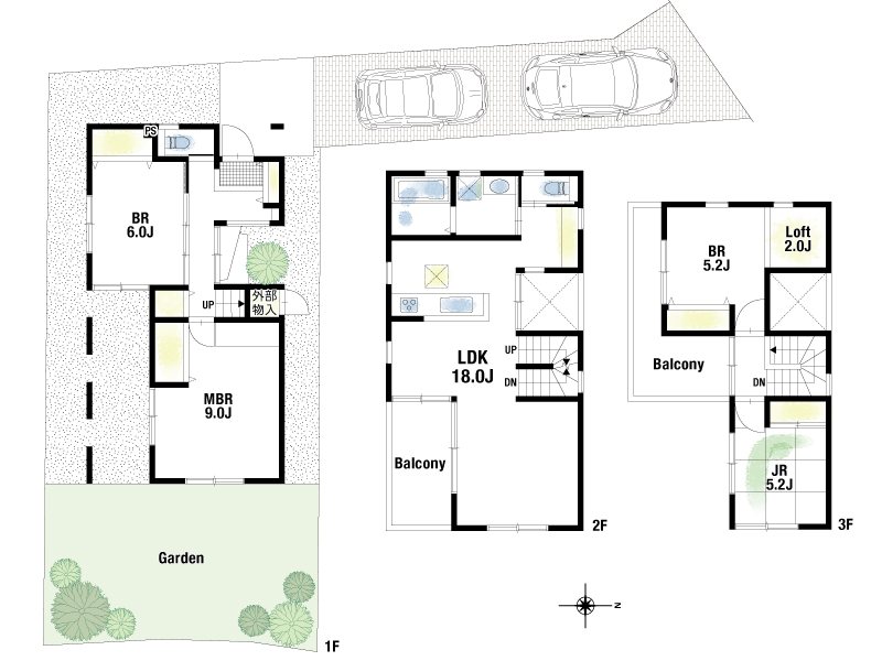 【CASA】 池田市畑5丁目 間取図・土地図