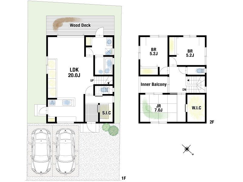 【CASA】 箕面市森町中1丁目 間取図・土地図