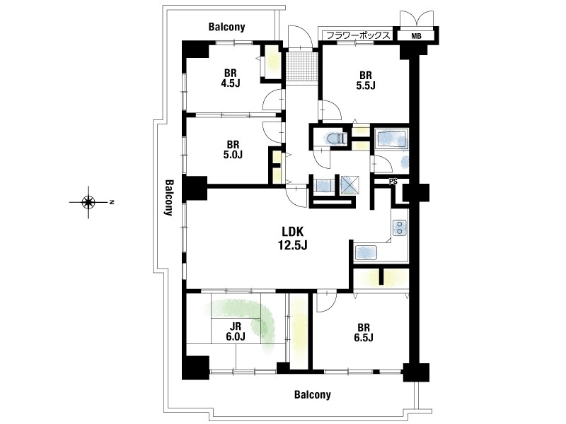 【CASA】カルチェ茨木 間取図・土地図