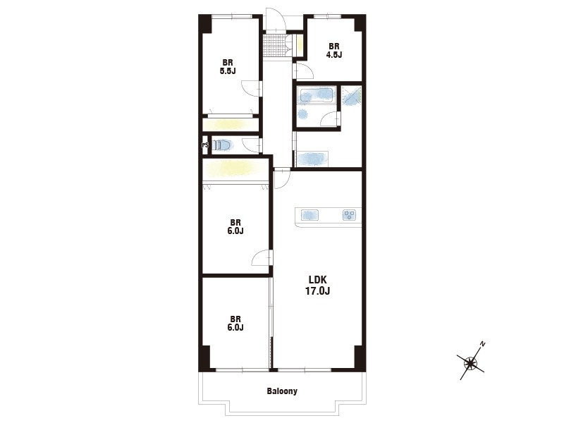 【CASA】朝日プラザ千里北A棟 間取図・土地図
