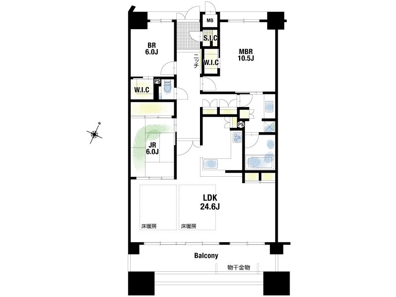 エスリード西宮甲陽園Ⅰ番館ブライト 間取図・土地図