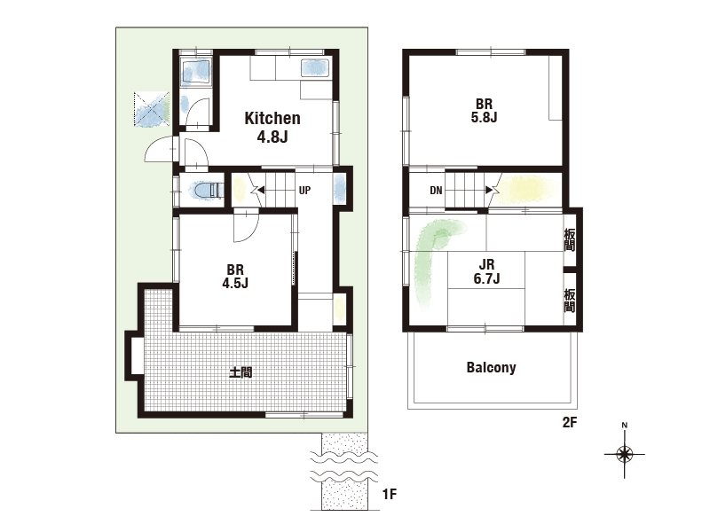 【CASA】 伊丹市御願塚6丁目 間取図・土地図