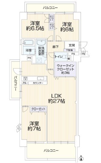 サンシティ桂坂3番館 間取図・土地図