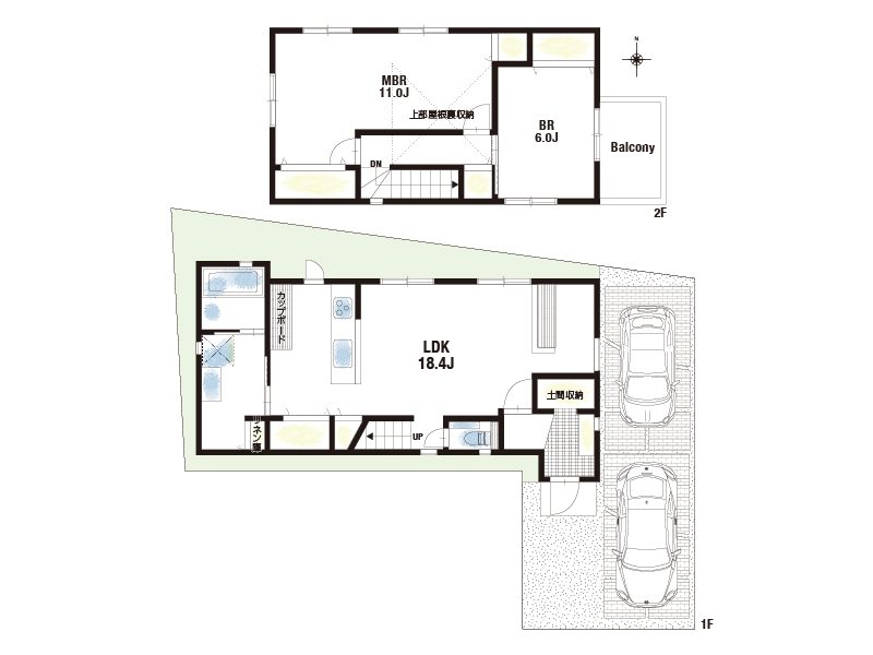 【CASA】茨木市鮎川2丁目 間取図・土地図