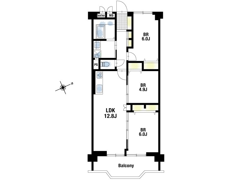 千里山サニーハイツ 間取図・土地図
