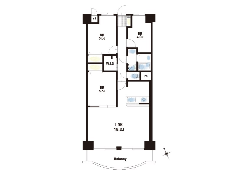 【CASA】さんくれーる高槻二棟 間取図・土地図