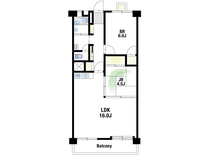 【CASA】高槻ファミリーハイツB棟≪即日内覧可能、リフォームプランご提案します！≫ 間取図・土地図