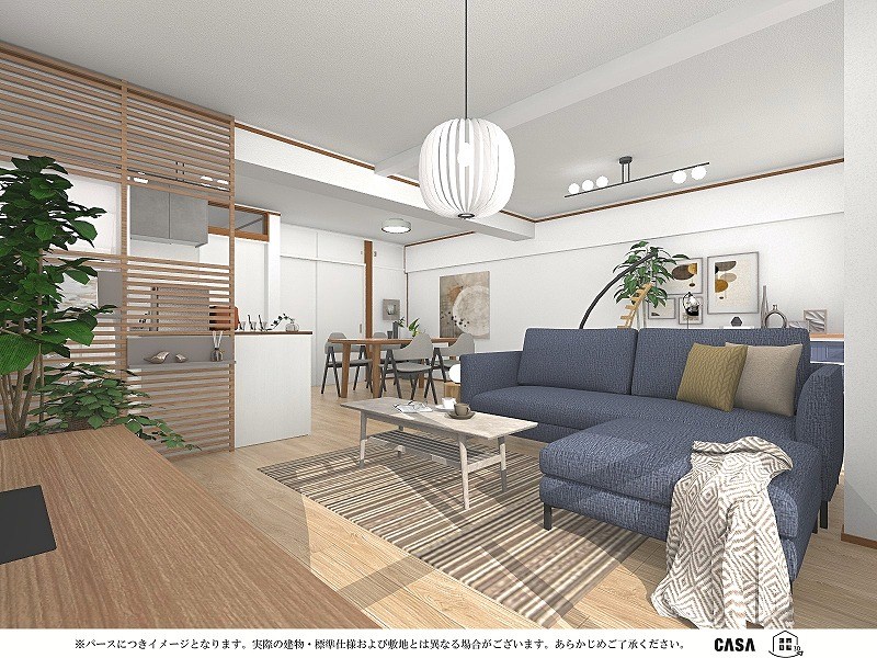 【CASA】高槻ファミリーハイツB棟≪即日内覧可能、リフォームプランご提案します！≫ 完成予想図（内観）