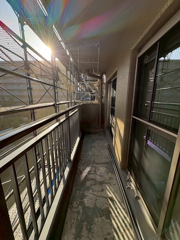 山田西B団地A15棟 現地写真（バルコニー）