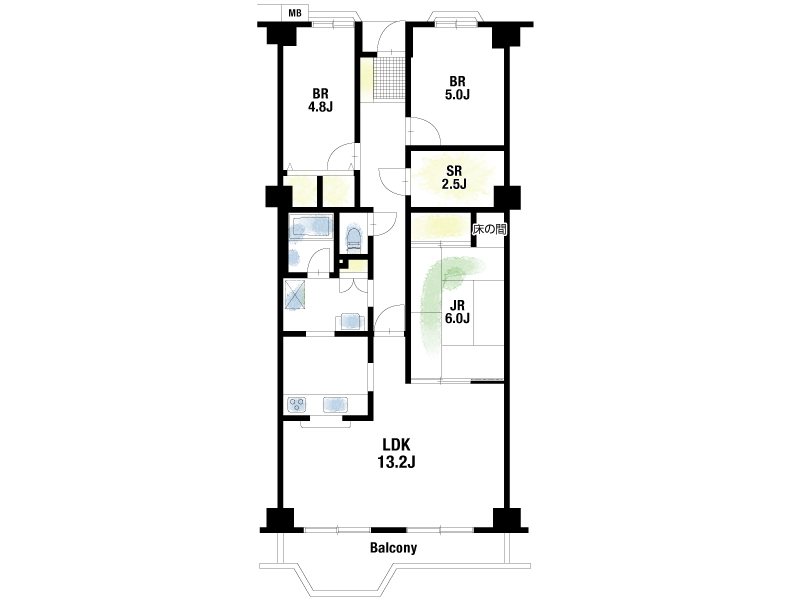 【CASA】藤和コアティ高槻ハイタウンコアB棟 間取図・土地図