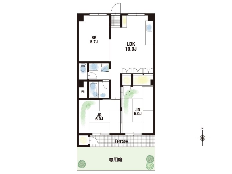 【CASA】ネオライフマンション高槻 間取図・土地図