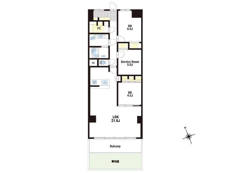 【CASA】さんくれーる茨木C棟 間取図・土地図