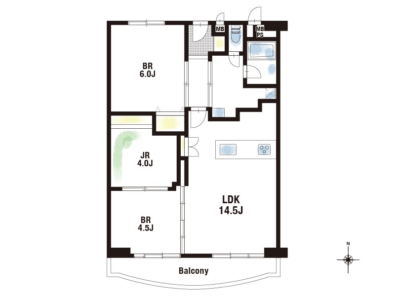 【CASA】南茨木駅前ハイタウンG棟 間取図・土地図