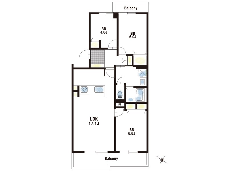 【CASA】高槻阿武山二番街208号棟 間取図・土地図