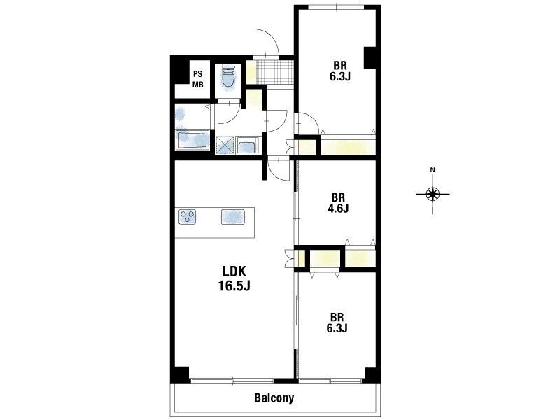 【CASA】白川高層住宅8号棟 間取図・土地図
