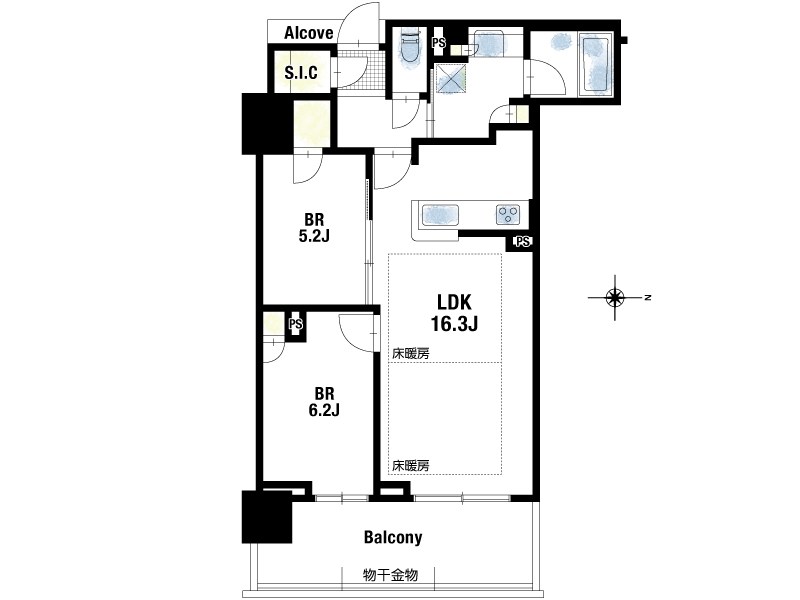 【CASA】 プラウド阪急塚口駅前 間取図・土地図