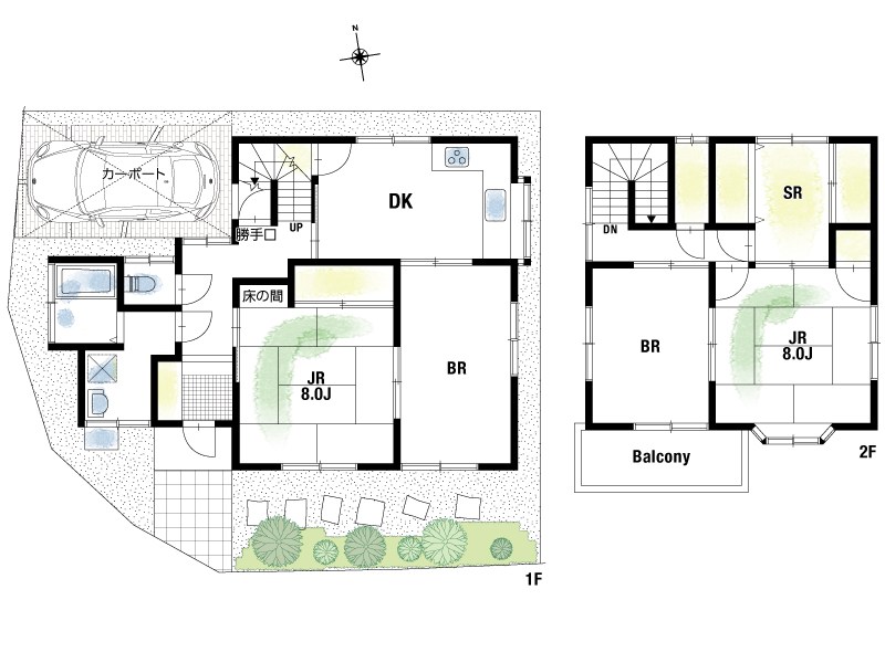 【CASA】高槻市氷室町2丁目 間取図・土地図