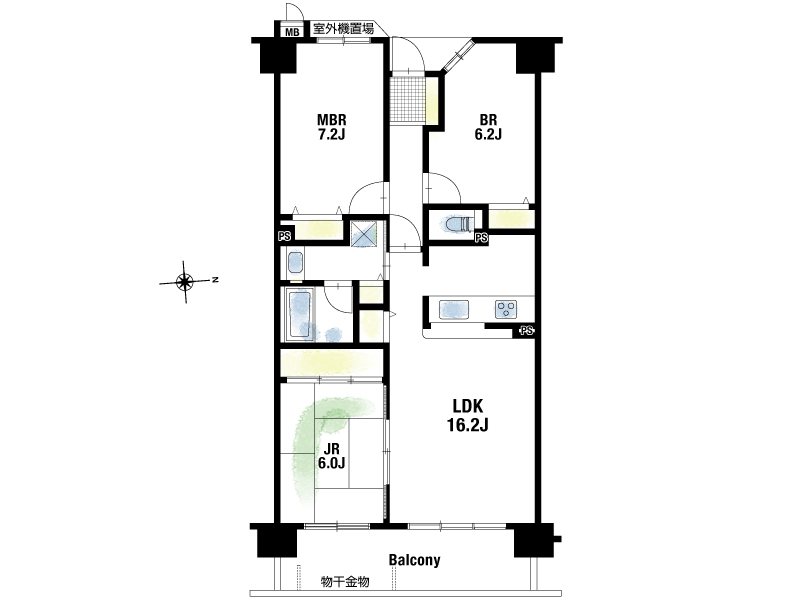 【CASA】セントラル茨木ヒルズウイング 間取図・土地図