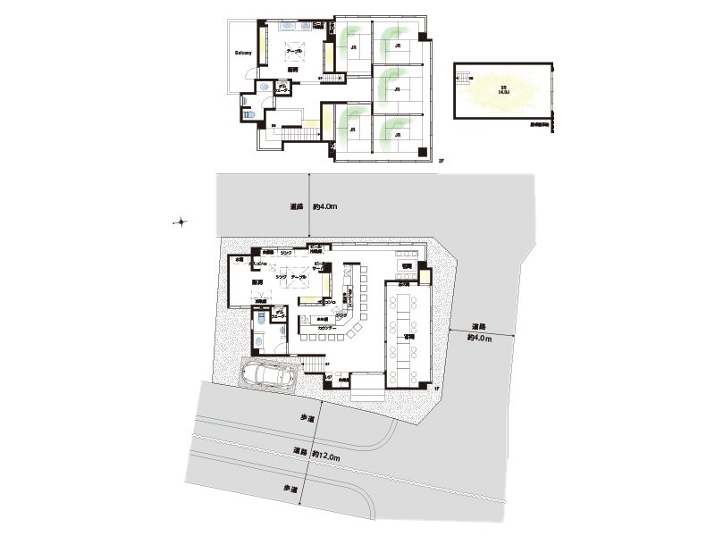 【CASA】高槻市安岡寺町4丁目  間取図・土地図