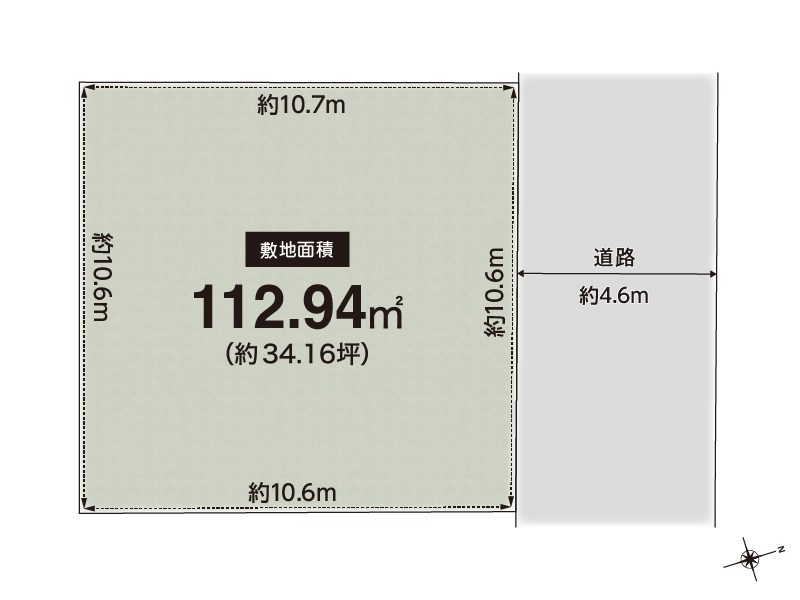 【CASA】高槻市東城山町◆建築条件無売土地◆ 間取図・土地図