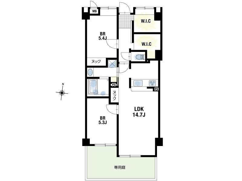 クレール東塚口 間取図・土地図