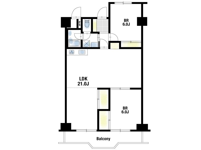 【CASA】白川高層住宅6号棟  間取図・土地図