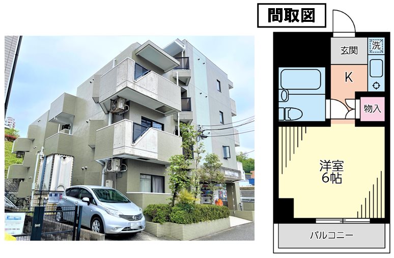 八王子市松木マンション１棟② 間取図・土地図