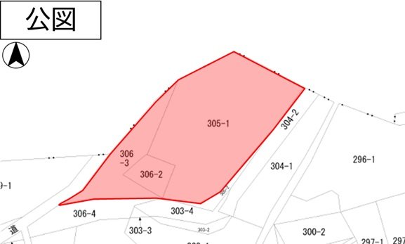 愛甲郡愛川町八菅山土地（古家付） 間取図・土地図