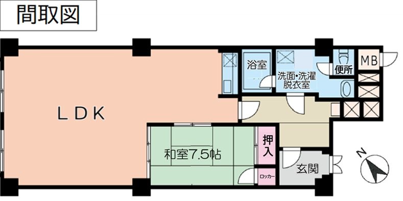 逗子市小坪５丁目マンション１室 間取図・土地図