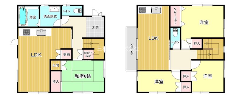 長府川端 間取図・土地図