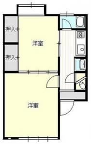 綾羅木マンション 間取図・土地図