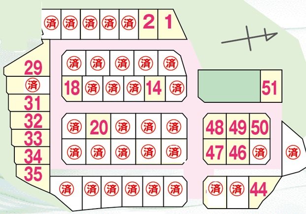 秋根上町 残18区画 間取図・土地図