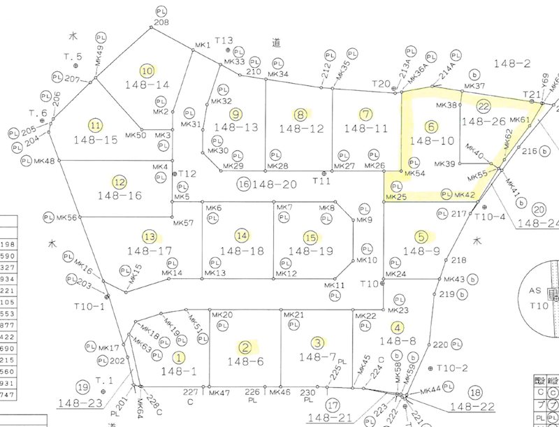 安岡町　残10区画 間取図・土地図