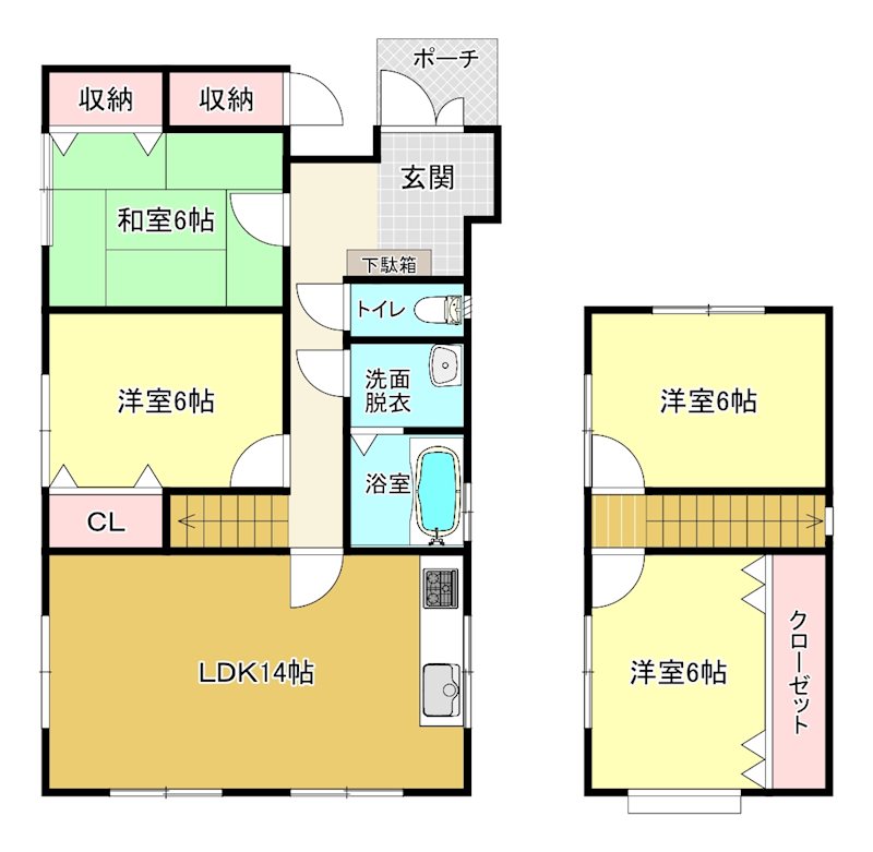 長府浜浦町 間取図・土地図