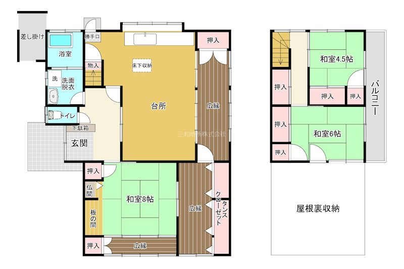 豊浦町大字小串 間取図・土地図