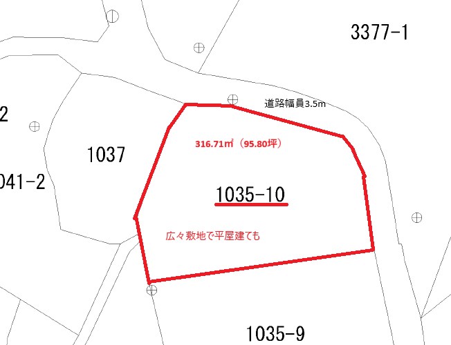長府三島町 間取図・土地図