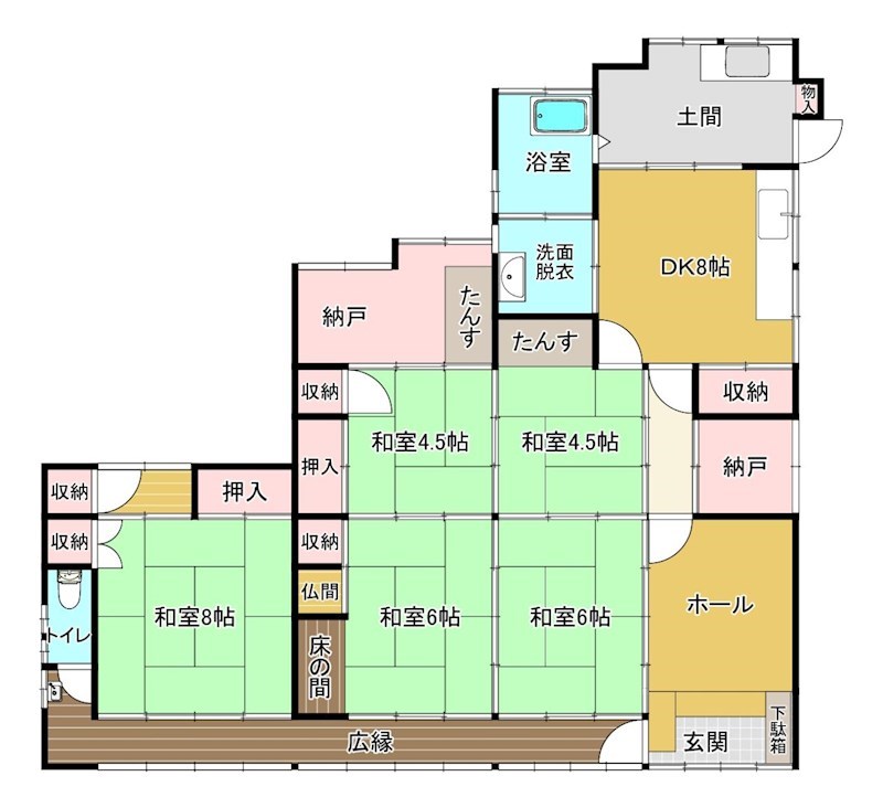 大字吉田地方  間取図・土地図