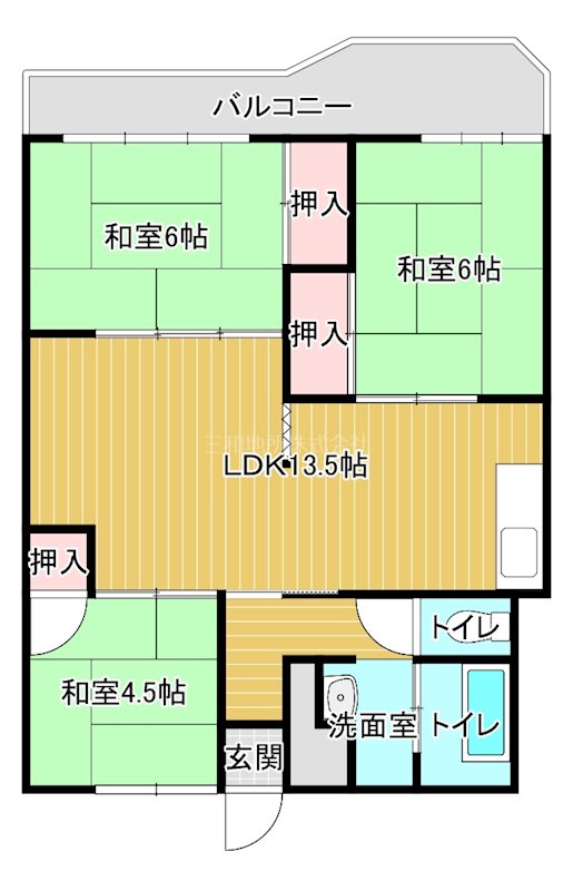 松原団地D棟 間取図・土地図