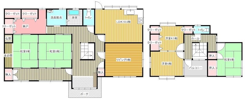 豊浦町大字川棚 間取図・土地図