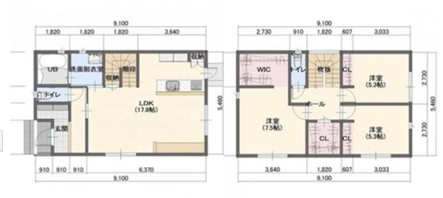 未入居　宇部市西本町 間取図・土地図