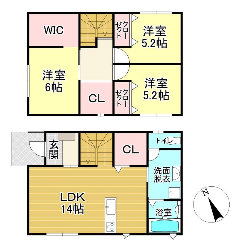 新築分譲　延行3号地 間取図・土地図