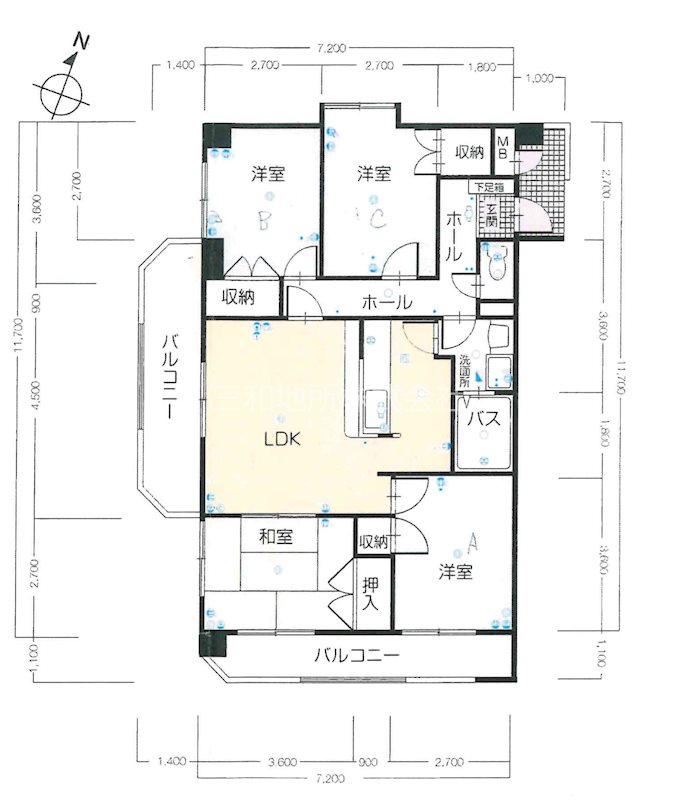 アーデント山の田 間取図・土地図