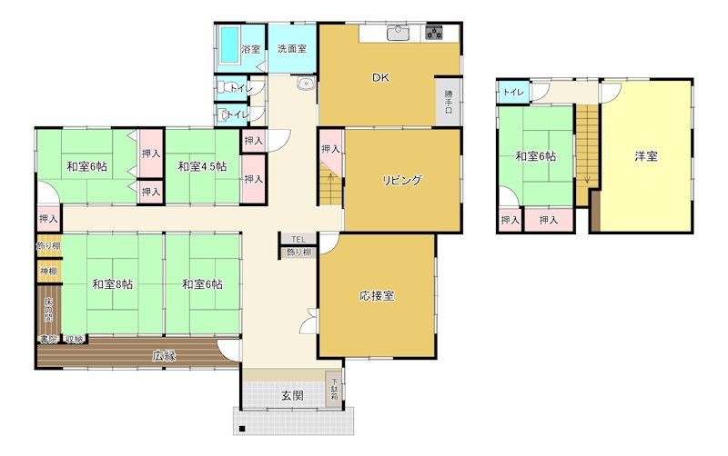 大字吉母 間取図・土地図
