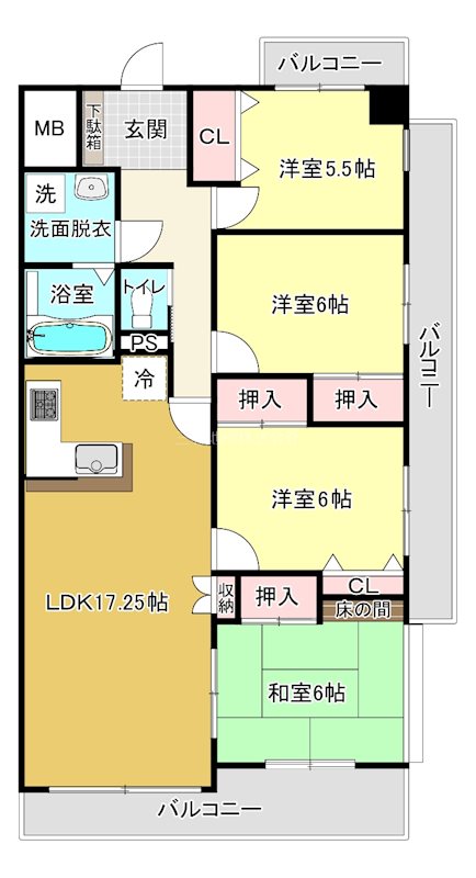 形山パレス 間取図・土地図