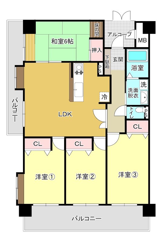 形山パレス 間取図・土地図