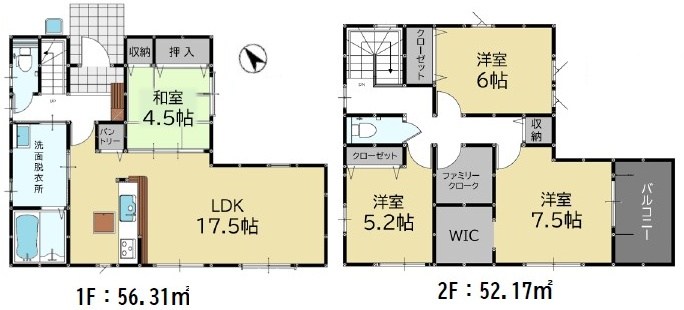 糟屋郡新宮町三代西1丁目新築戸建て全1棟 間取図・土地図